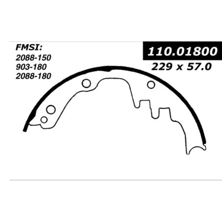 Centric Parts Centric Brake Shoes, 111.01800 111.01800